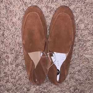 A New Day Cognac microsuede Loafer/Mule NWT